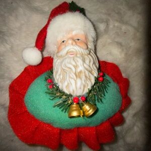 Christmas House Santa Head pillow Ornament Tree‎ Decor